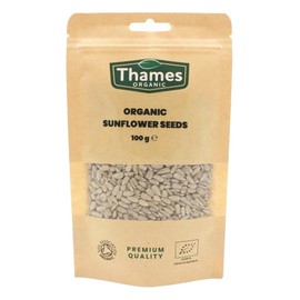 Organic Sunflower Seeds - Raw, Vegan, GMO-Free - No Additives or Preservatives - High in Vitamin E and Fiber, Source of Protein, Certified Organic - Thames Organic 500g