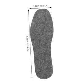 NOLITOY Warm Wool Felt Insoles for Men Women Breathable Sheepskin Inner Soles for Winter Shoes Cuttable Comfort Insoles for Daily Use