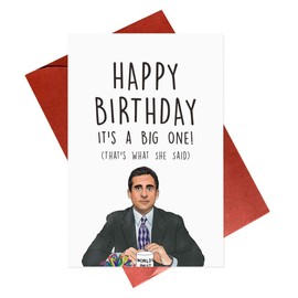 Funny Michael Scott Birthday Card,Jim Halpert Birthday Card,The Office Birthday Cards