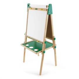 Crayola Wooden Art Easel for Kids, 2-in-1 Dry Erase Board & Chalkboard, Gifts for Toddlers, Ages 3, 4, 5