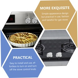 DOITOOL 8mm Diameter Gas Stove Knobs 6pcs Metal Knobs Replacement for Gas Cooker Control