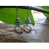 ♥ SPACER IM RING & HOWLITE STEINE ♥ einmalige Ohrringe