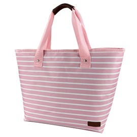 Yuzerfortalbe Large Cooler Bag Insulated Pink 30can 18L,Leakproof Soft Coolers Insulated Tote Bag, Reusable Grocery Bag ，Lunch Box Lunch Bag for Picnic Beach Camping.