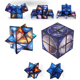 Magic Star Cube 2 in 1-2x2 Galaxy Magic Cube, Children's Intellectual Development, Decompress, Relax, Interesting Birthday/Christmas/Anniversary 3D Magic Cube Gifts