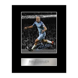 Pablo Zabaleta Print Signed Mounted Photo Display #01