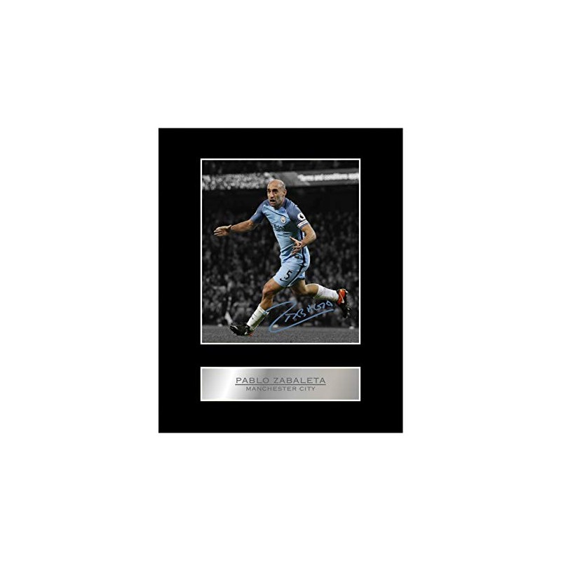 Pablo Zabaleta Print Signed Mounted Photo Display #01