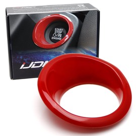 iJDMTOY Gloss Red Finish Keyless Engine Push Starter Surrounding Trim/Cover Compatible With Jeep 2015-up Renegade