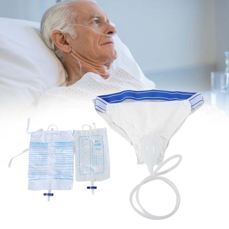 Men Women Silicone Breathable Urine Collector Incontinence Urination Device with