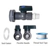 SEIWEI Regentonne Ablassventil Kit, 1" Regenfass-Zapfensatz mit Schottanschluss und Gewindeabdichtung