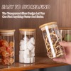 Claplante 10oz Glass Storage Jars with Bamboo Airtight Lids, Set