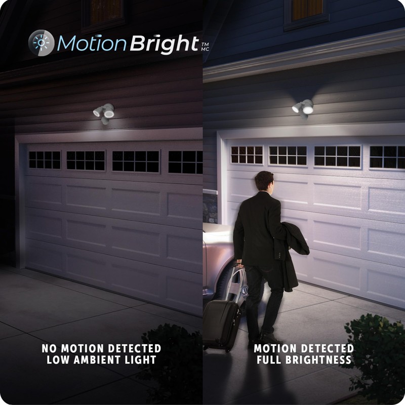Globe Electric 180-Degree 15W Twin Head White 1400 Lumens Hardwired