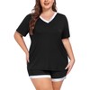 ForHailey Plus Size Pajamas for Women Set Bamboo Viscose V