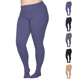 Plus Size Opaque Compression Tights for Women 20-30mmHg - Womens Graduated Support Stockings for Varicose Veins Circulation, Pregnancy, Edema - Purple, 5X-Large - A204PR8