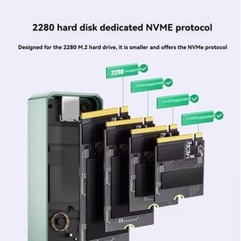 Snblzhef M.2 NVME SSD Case External Enclosure USB3.1 10Gbps NVME Hard Drive Case Adapter Box Supports 2280