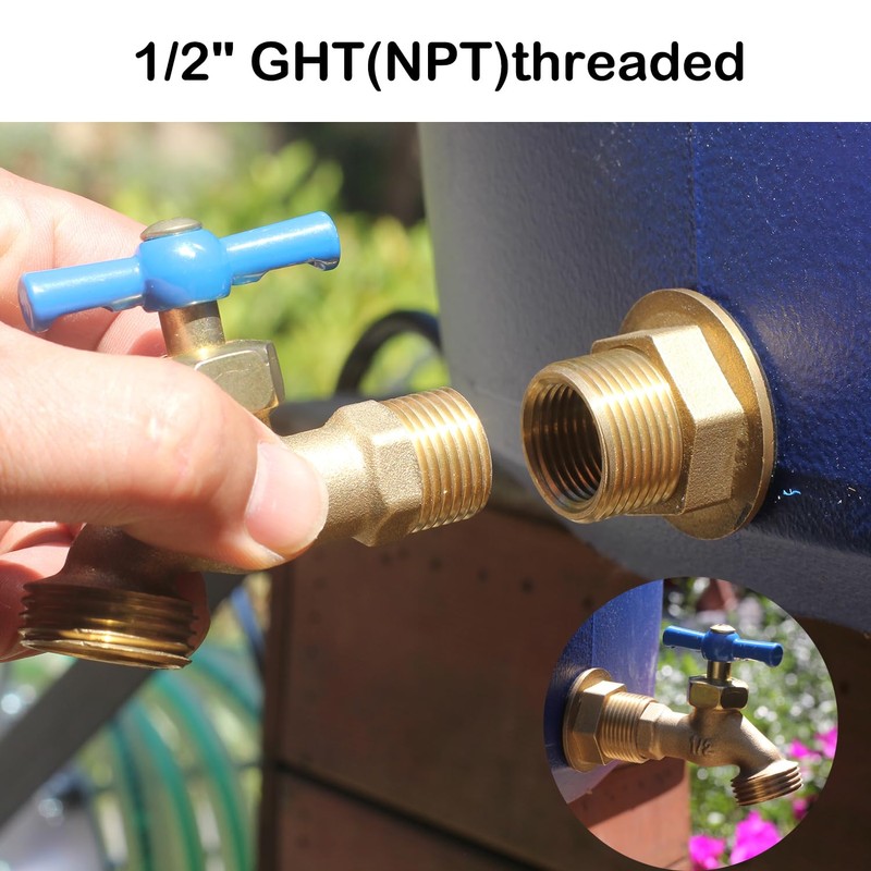 SIGURANTA Brass Bulkhead Fitting - 3/4 Inch GHT Male &