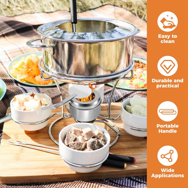 6Pcs Stainless Steel Chafing Dish Fuel Cans, Chafing Fuel Holders