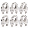 CRLLDPM Pack of 6 M4 Rope Clamps, Wire Rope Clamp,