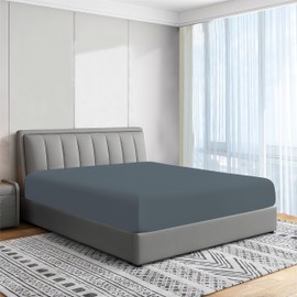 Comfy Nights Extra Deep 16"(40cm) Super King Fitted Sheet Non Iron Soft Microfibre Wrinkled Free Deep Fitted Sheet (Charcoal, Super King)