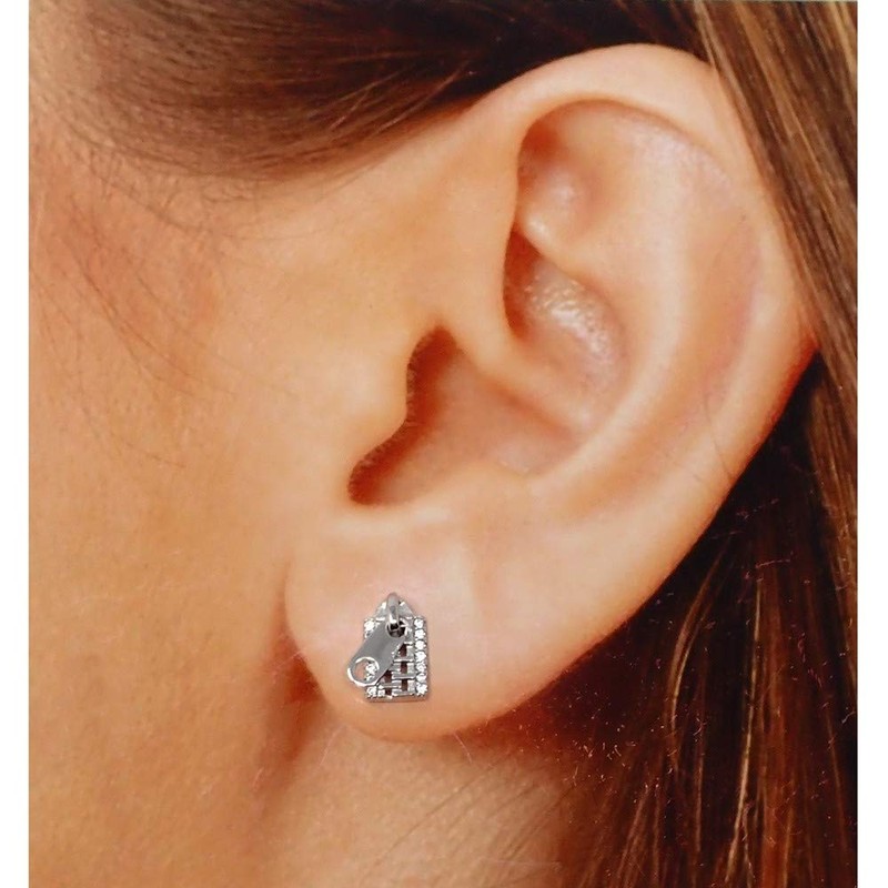 Pendientes Lineargent Plata Ley 925 m Rodiada 9.5 mm Motivo