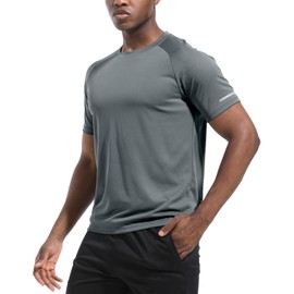 Boyzn 7 Pack Men's Dry Fit T Shirts Moisture Wicking Crew Neck T-Shirts Athletic Running Gym Workout Short Sleeve Tee Tops 7P02-L