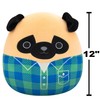 Squishmallows Original 12 Inch - Prince the Brown Pug