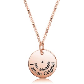 Anlive Hamilton Musical Necklace Aaron Burr Necklace Musical Lover Gift (rose gold necklace)