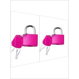 Suitcase Locks Padlocks, Small Luggage Locks with Keys with Outdoor Travel Luggage Suitcase Baggage Metal Travel Padlocks for Backpack Gym Locker Laptop Bag Multicolour (2 Pcs Pink)