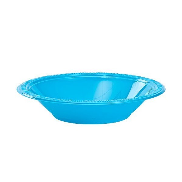 Party Dimensions 12 Count Plastic Bowl, 12-Ounce, Island Blue