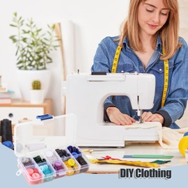 240PCS Baby Resin Buttons 14mm Round Fisheye Buttons Mixed Buttons Round 15 Color Resin Button with Storage Box 2 Hole Buttons for Baby Cardigans Cream Buttons for Sewing Knitting Arts Crafts DIY