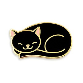 Pinsanity Cute Sleeping Cat Enamel Lapel Pin