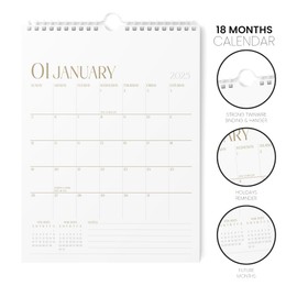Karto Wall Calendar 2025 - Vertical 8.5x11 inch Runs Until June 2026 - Boost Your Productivity and Easy Planning with the Aesthetic Monthly Calendar - Stylish