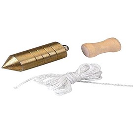 Alyco 197932 – Zinc Plated Steel Magnetic Plumb 500 g Wooden nut and 5 m Nylon Rope