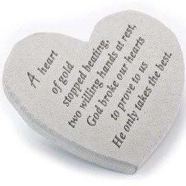 A Heart Of Gold Stopped Beating Heart Shaped Memorial Stone