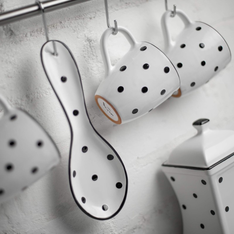 City to Cottage® White and Black Polka Dot Handmade Hand