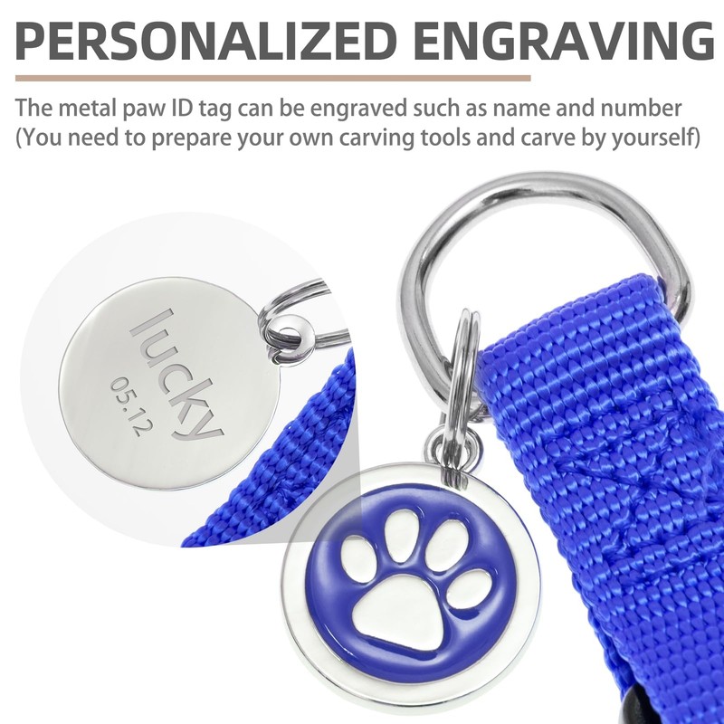 PUPTECK No Pull Dog Harness Soft Adjustable Basic Nylon Step