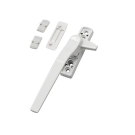 Lokatall Window Handle Replacement Window Handle, Universal Double UPVC Window Lock Handle, Glazing Aluminium Alloy Window Handle, Child Safe Sash Lock White Safety Handle (Left)