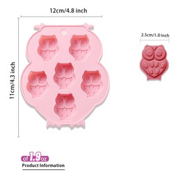SEVGILI June Graduation Season Silicone Chocolate Molds, 2025 Graduation Happy Ice Cube Tray, Doctoral Cap Badge Pudding Jelly Molds, Fondant Mold (Owl Silicne Candy Molds)