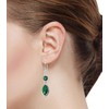 Jeweloporium 925 Silver Earring for Women Silver Earring Green Real
