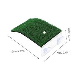 VERDANVERSE Pack of 2 Turtle Sun Platforms with Suction Cups, Abrasion-Resistant Climbing and Sun Places for Aquarium and Terrarium, Grass Look, Suitable for Water Turtles Accessories