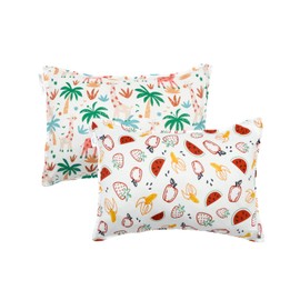 ALVABABY Toddler Pillowcases Stretchy Soft Kids Pillow Cover 2 Pack Fit 13"x 18" or 12"x16" Envelope for Girl Boy Sleepy Travel 2TPE29-CA