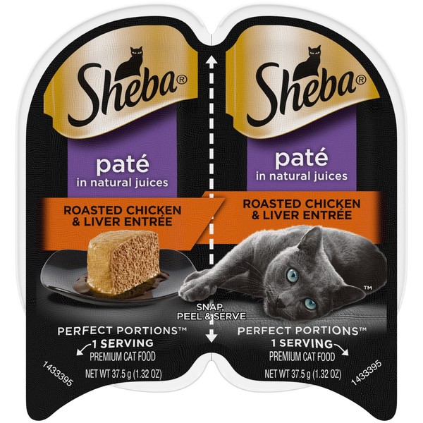 Sheba Wet Food PERFECT PORTIONS Paté Wet Cat Food Trays