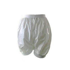 Haian Adult Incontinence Pull-on Plastic Comfort Pants 2 Pack (Medium, White)