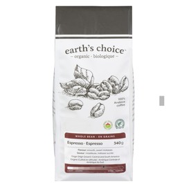 Earth's Choice, Organic Coffee, Espresso Whole Bean, 340g