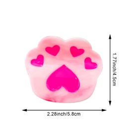 Pink Novelty Paw Hair Clip, Acetate Claw Clips, Acetate hair clips, Y2k Accessories Cute Small Hair Clips for Thick Hair for Women Girls