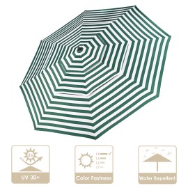 Unbranded 3-Tiers Garden Parasol Umbrella Patio Sunshade Cover Replacement 9/10ft/11ft  - 10ft, Green