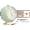Alarm Clock Silent Non Ticking Metal Paint Power Saving Eye