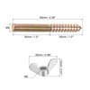 sourcing map M6 Wing Nuts Butterfly Nut Silver Tone 10pcs