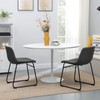 SONGMICS Set of 2 Dining Chairs with Backrest, Metal Legs,