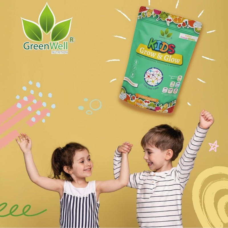 Suplemento en Polvo Kids Grow & Glow Sabor Naranja 200g
