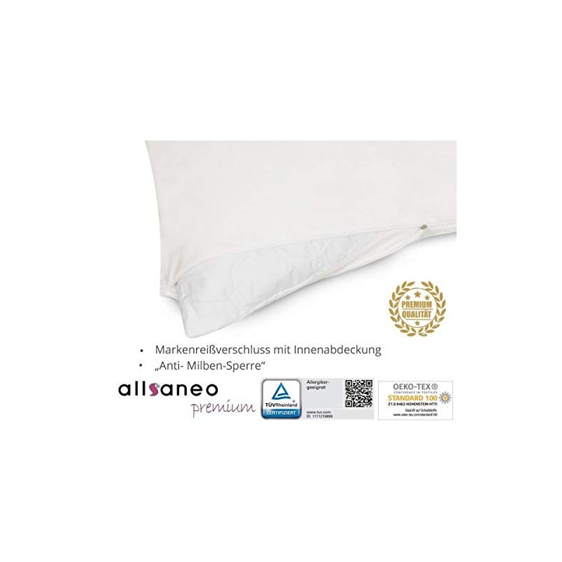 allsaneo Premium Allergy Sufferers Duvet Cover 155 x 220 cm